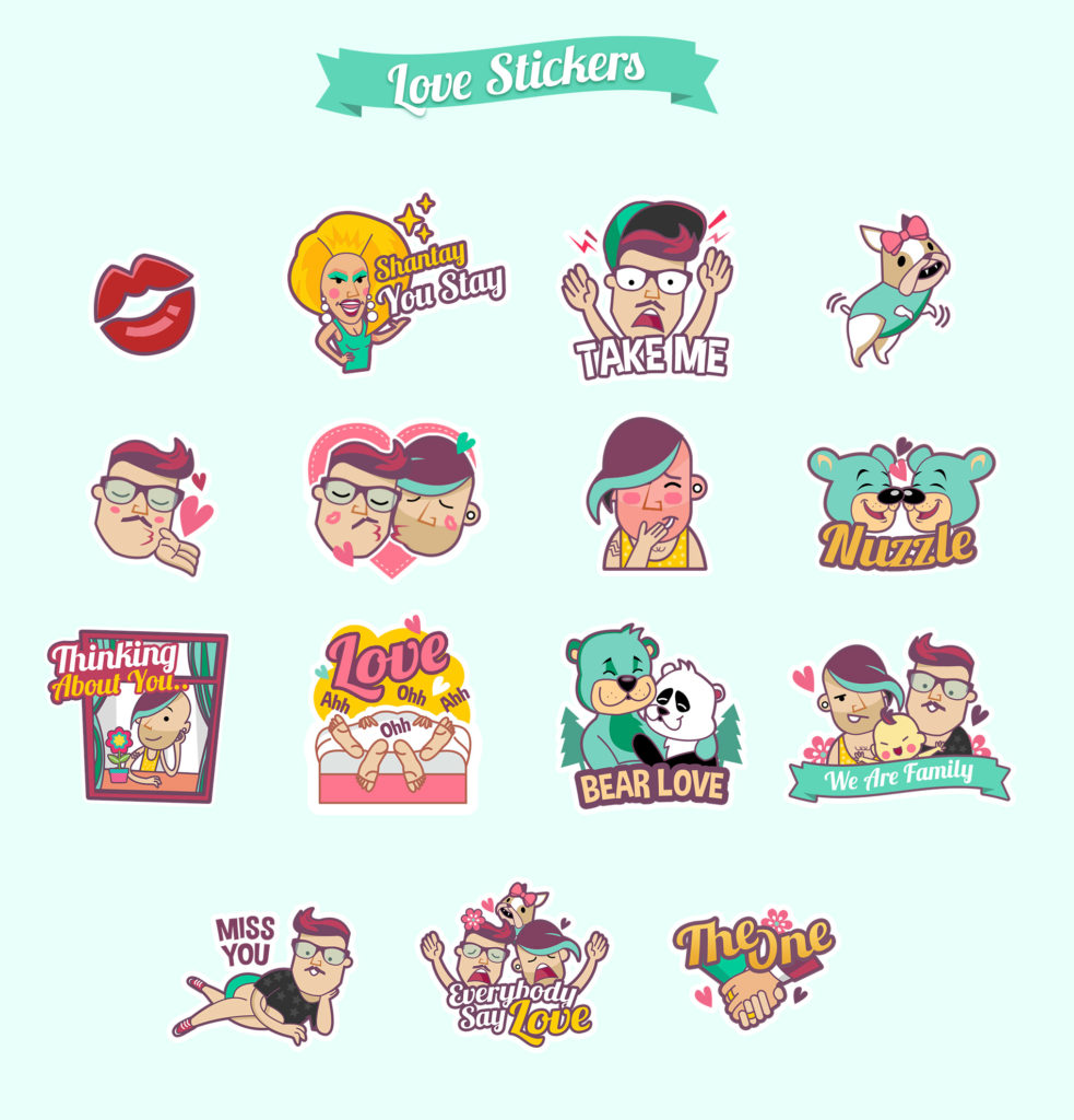 Gay Love Sticker Emoji